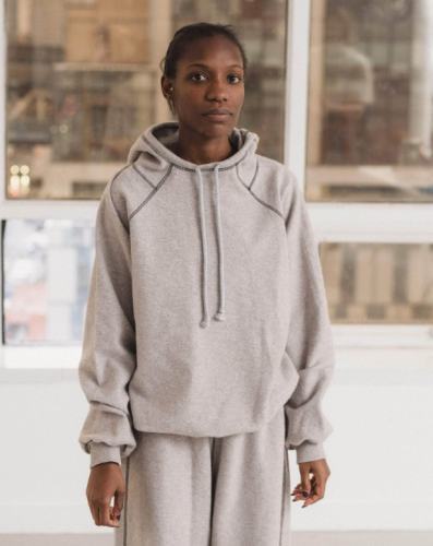 Baserange PF25 - Fold Hoodie - Recycled Cotton - Grey Melange
