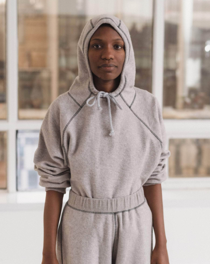 Baserange PF25 - Fold Hoodie - Recycled Cotton - Grey Melange