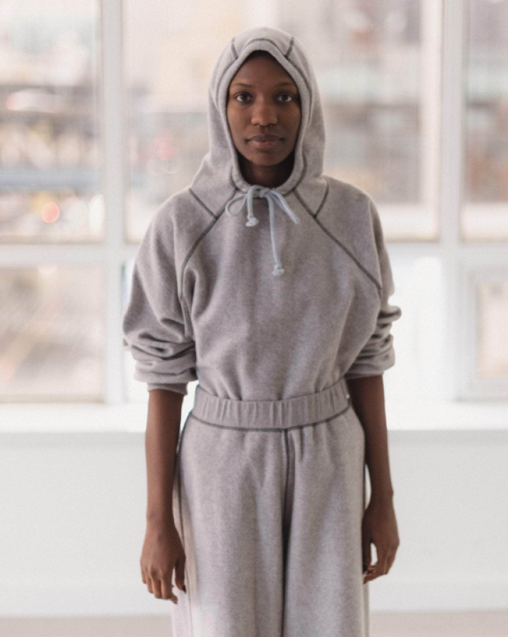 Baserange PF25 - Fold Hoodie - Recycled Cotton - Grey Melange