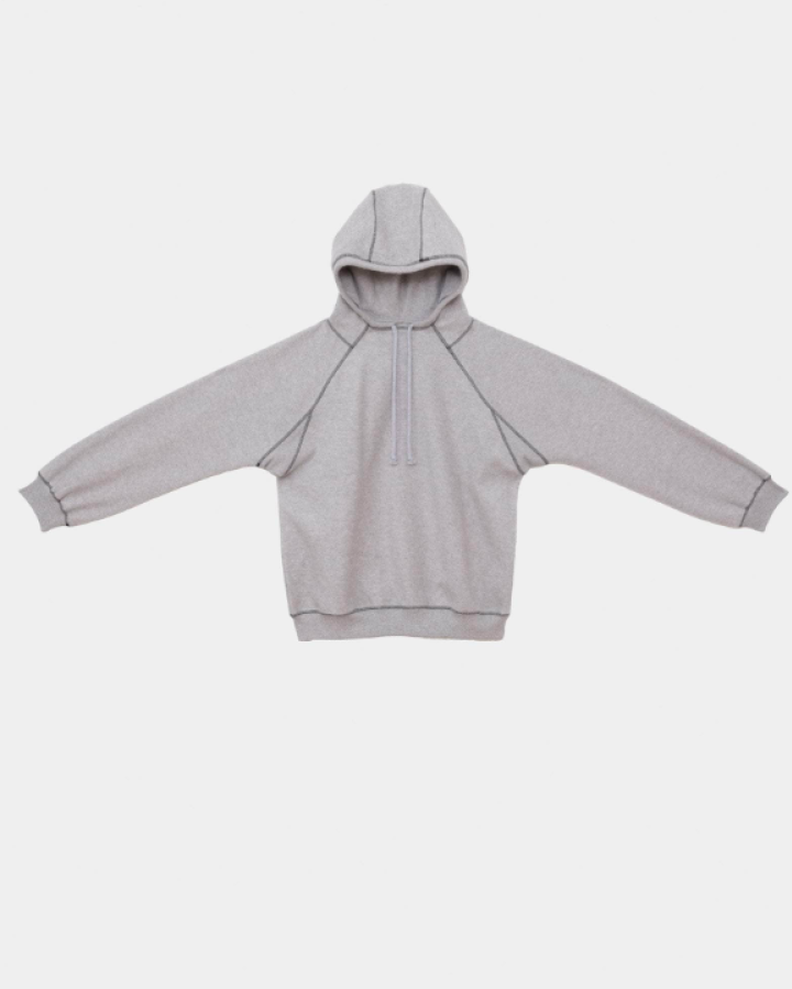 Baserange PF25 - Fold Hoodie - Recycled Cotton - Grey Melange