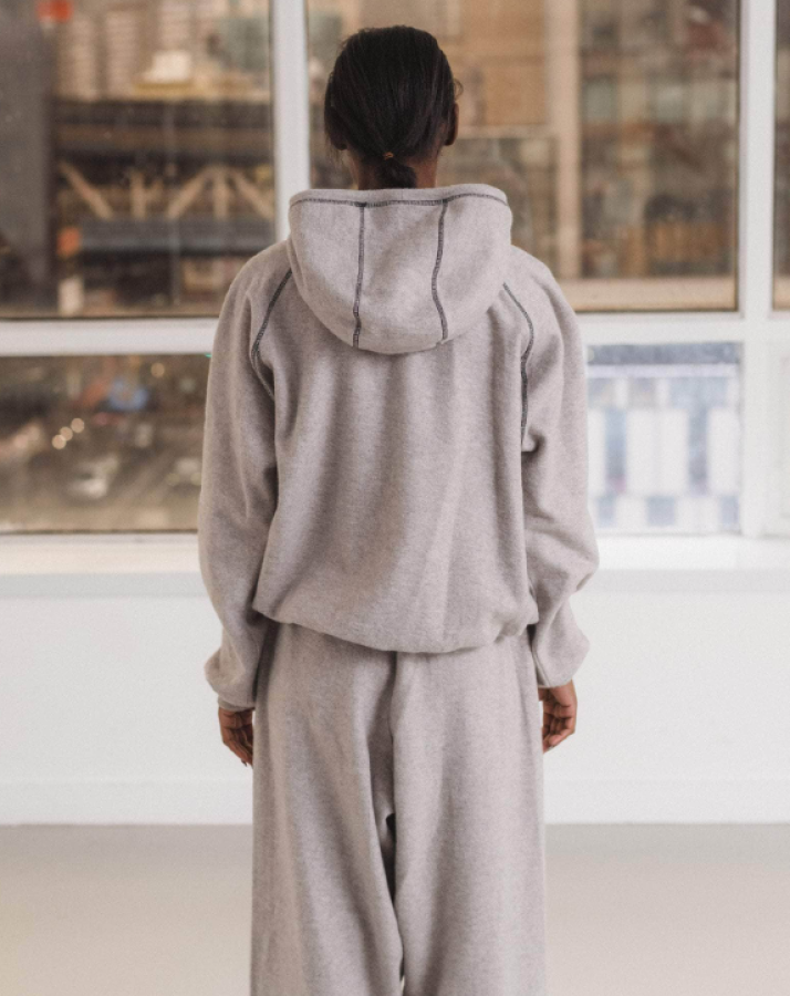 Baserange PF25 - Fold Sweatpants - Recycled Cotton - Grey melange