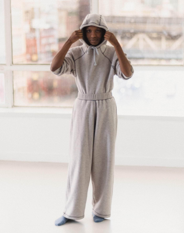 Baserange PF25 - Fold Sweatpants - Recycled Cotton - Grey melange