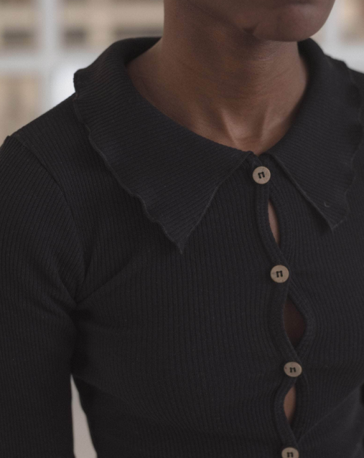Baserange PF25 - Iso Shirt - Recycled Cotton Rib - black