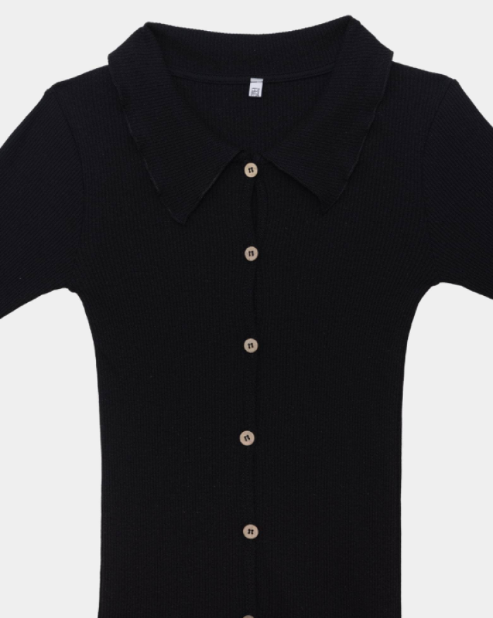 Baserange PF25 - Iso Shirt - Recycled Cotton Rib - black