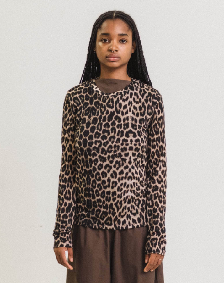 Baserange PF25 - Long Sleeve Tee - Circulose Jersey - Leopard
