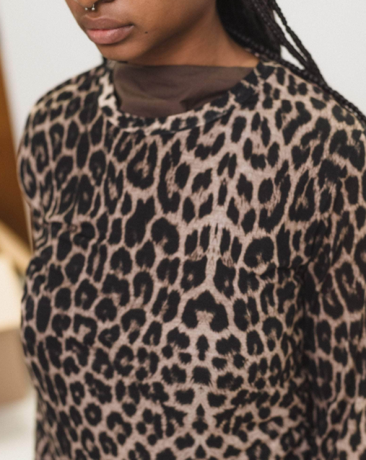 Baserange PF25 - Long Sleeve Tee - Circulose Jersey - Leopard