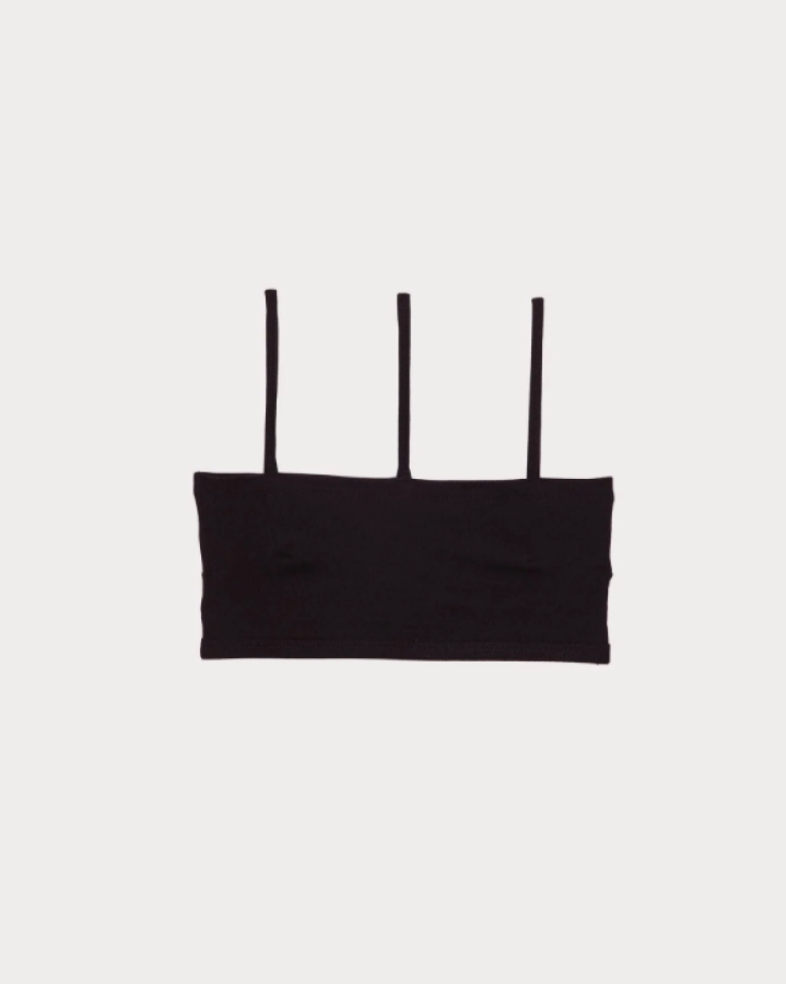 Baserange PF25 - Nida Bra - Fine Organic Cotton Rib - Black