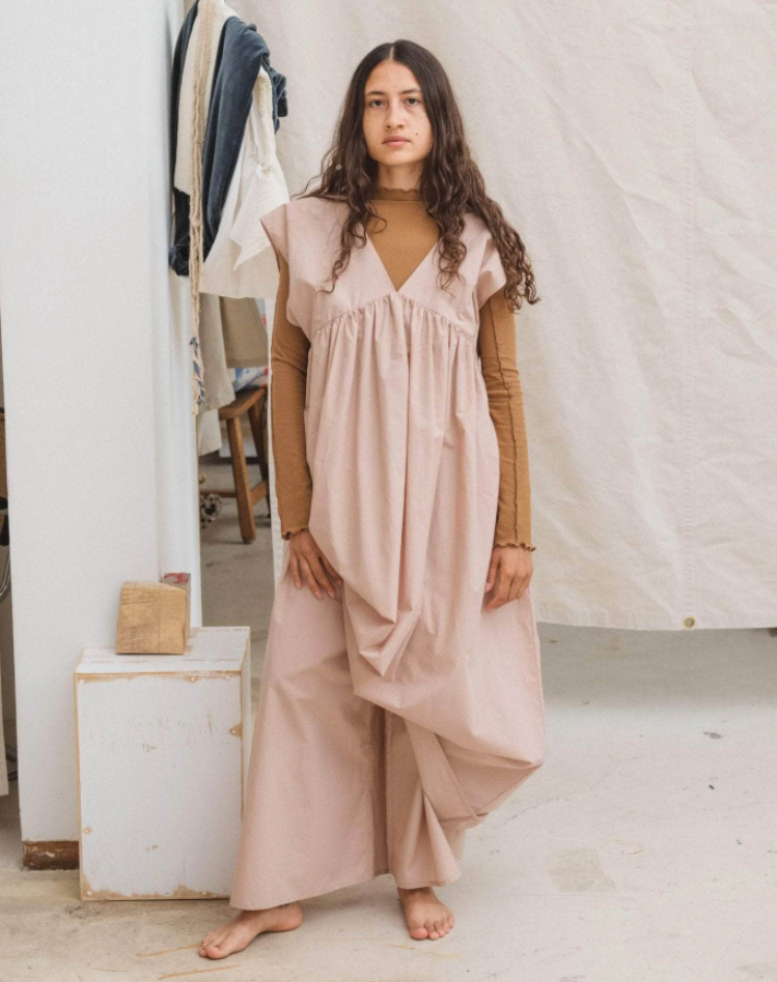 Baserange SS25 - Cable dress - Cantil pink