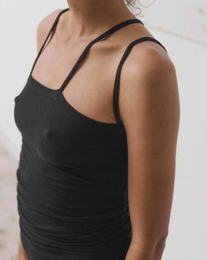 Baserange SS25 - Nida tank - Fine Organic Cotton - Black