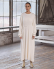 Baserange SS25 - Shaw kaftan - Organic Cotton Fleece - Off white