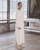 Baserange SS25 - Shaw kaftan - Organic Cotton Fleece - Off white