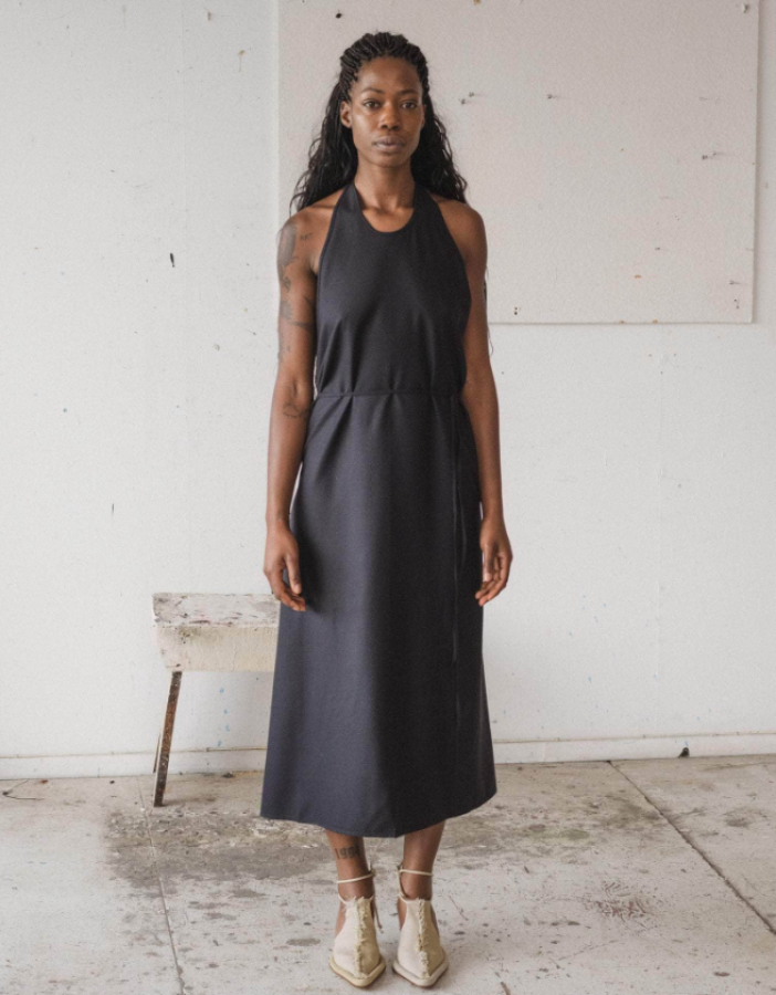 Baserange SS26 - Apron dress - Black