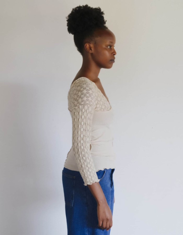 Baserange SS26 - Nehru long sleeve tee - Dylan baige