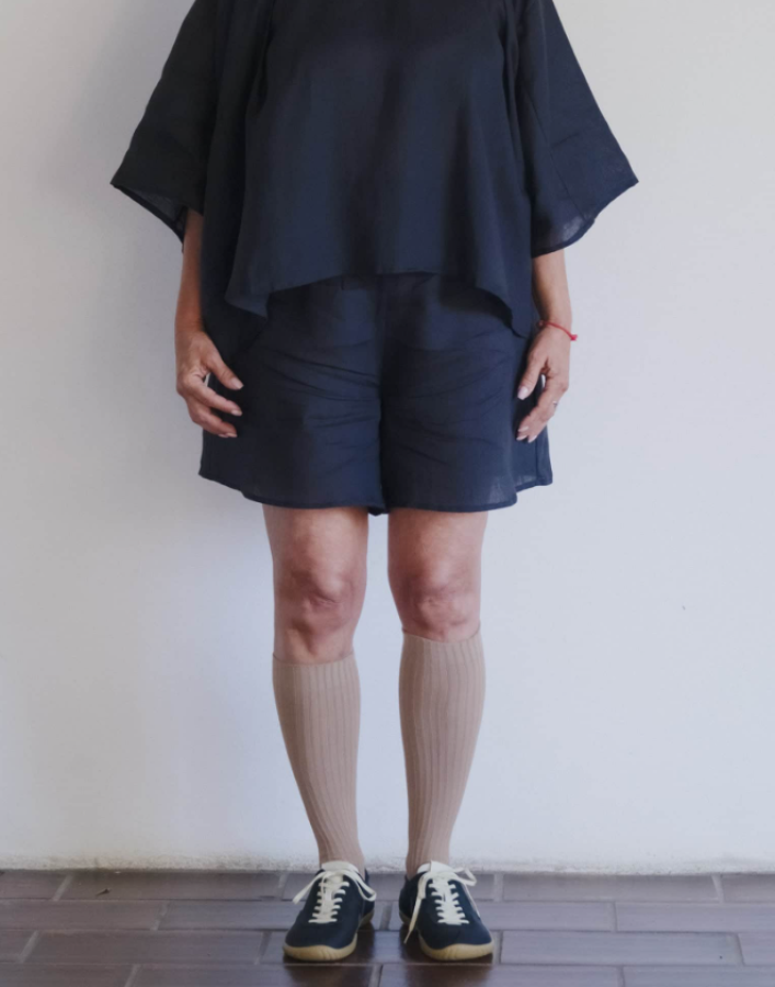 Baserange SS26 - Ori Shorts - Fine Linen - Gerard navy