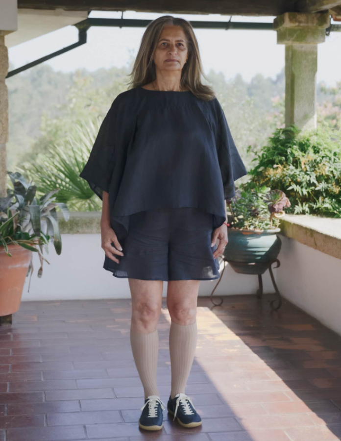 Baserange SS26 - Ori Shorts - Fine Linen - Gerard navy
