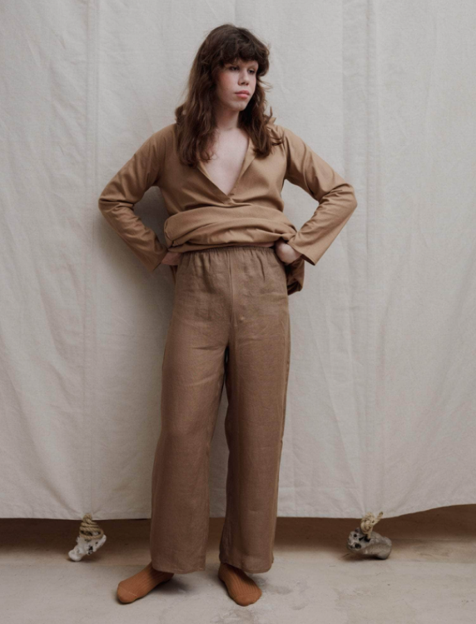 Baserange SS26 - Stoa Pants - Fine Linen - Ocular 