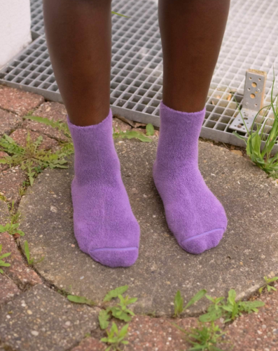 Buckle Overankle Socks - Poa purple