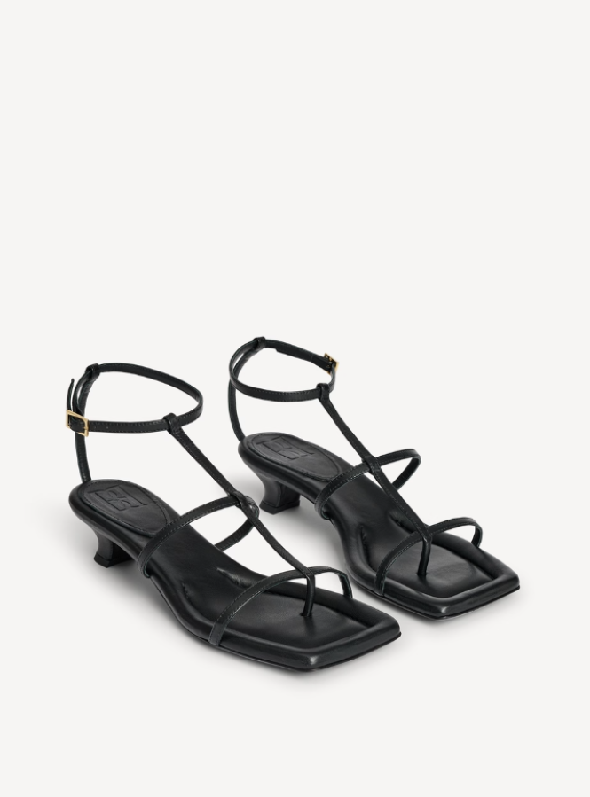 By Malene Birger SS25 - Teva leather sandals - Black