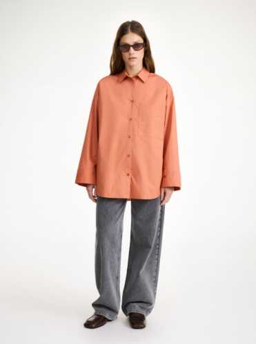 By Malene Birger AW24 - Derris cotton shirt - Dark cherry plum