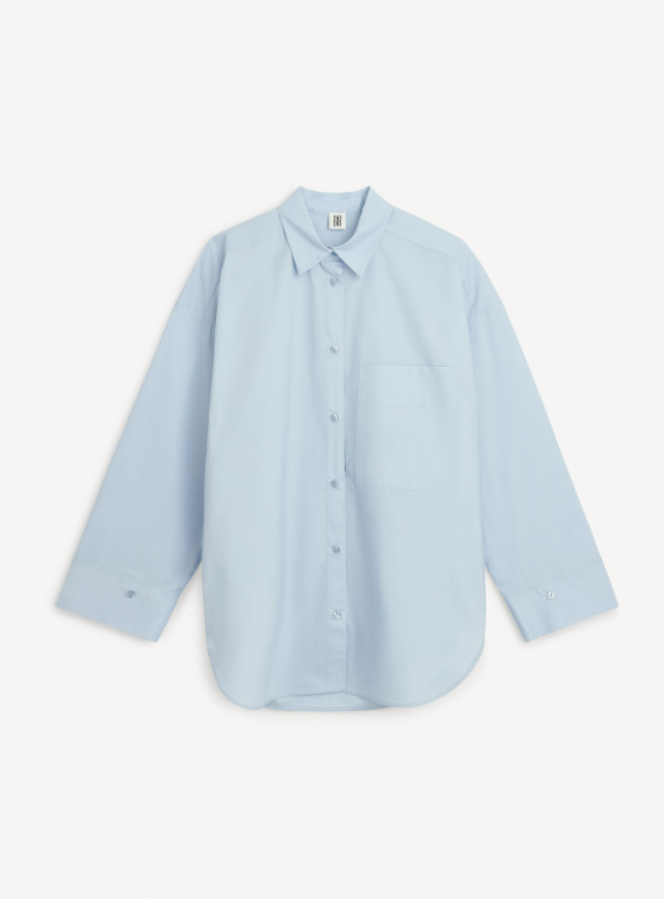 By Malene Birger AW24 - Derris cotton shirt - Periwinkle Blue