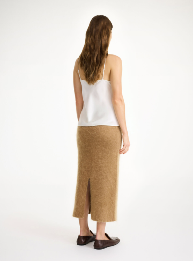 By Malene Birger AW24 - Estille midi skirt - Tobacco brown