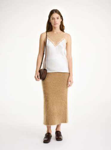 By Malene Birger AW24 - Estille midi skirt - Tobacco brown