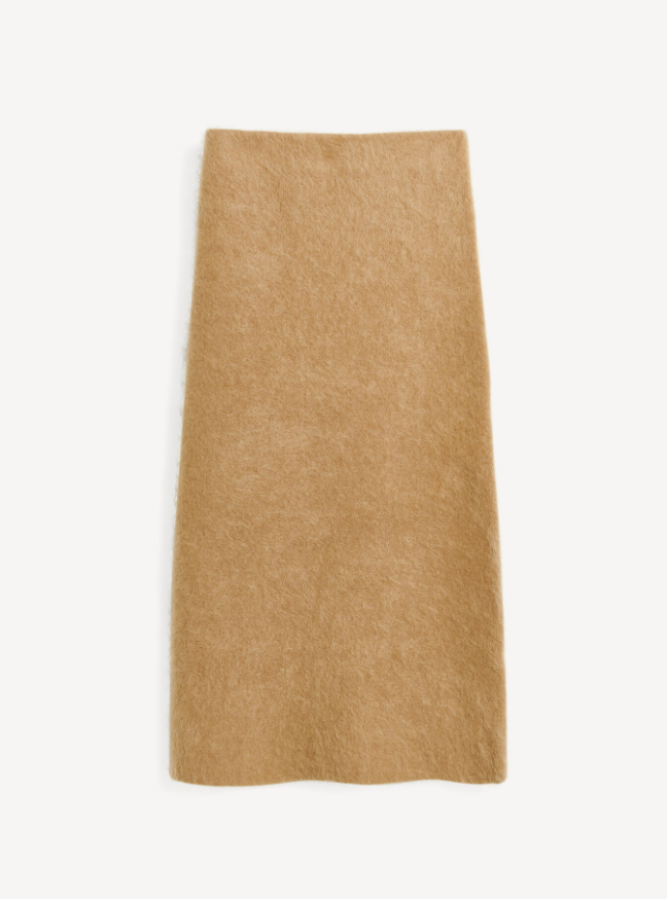 By Malene Birger AW24 - Estille midi skirt - Tobacco brown