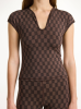 By Malene Birger AW24 - Venazia athletic top - Dark Mahogany