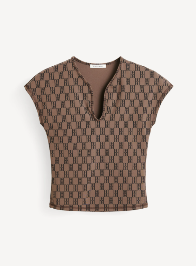 By Malene Birger AW24 - Venazia athletic top - Dark Mahogany