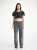 By Malene Birger AW24 - Zhara top - JET GREY