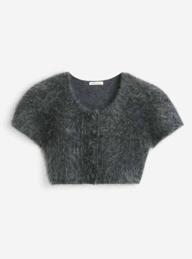 By Malene Birger AW24 - Zhara top - JET GREY