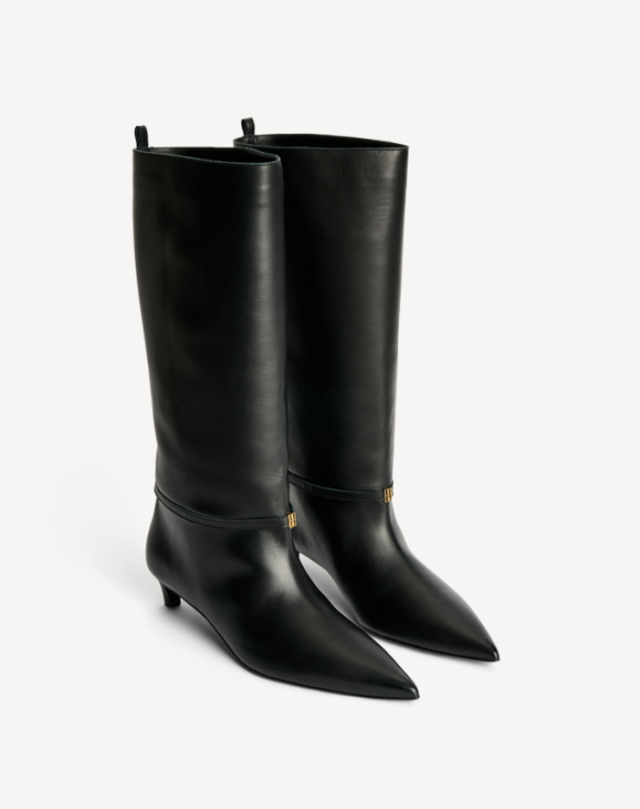By Malene Birger AW25 - Ceras knee-high leather boots - Black