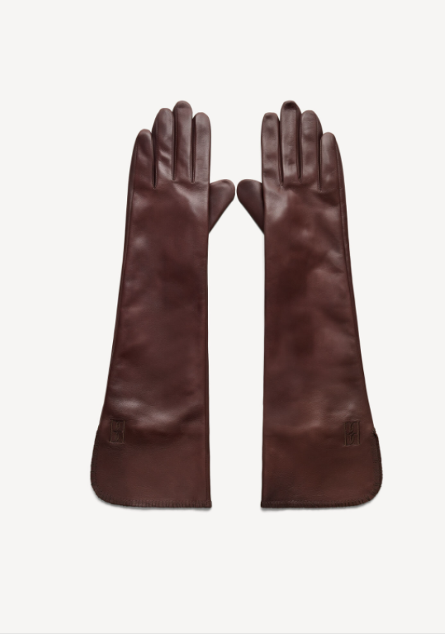 By Malene Birger AW25 - Gemi leather gloves - Warm Brown