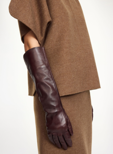 By Malene Birger AW25 - Gemi leather gloves - Warm Brown
