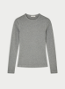 By Malene Birger AW26 - Brita Flat organic cotton long-sleeved - Grey Melange By Malene Birger AW26 - Brita Flat organic cotton long-sleeved - Grey Melange
