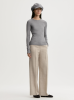 By Malene Birger AW26 - Brita Flat organic cotton long-sleeved - Grey Melange By Malene Birger AW26 - Brita Flat organic cotton long-sleeved - Grey Melange