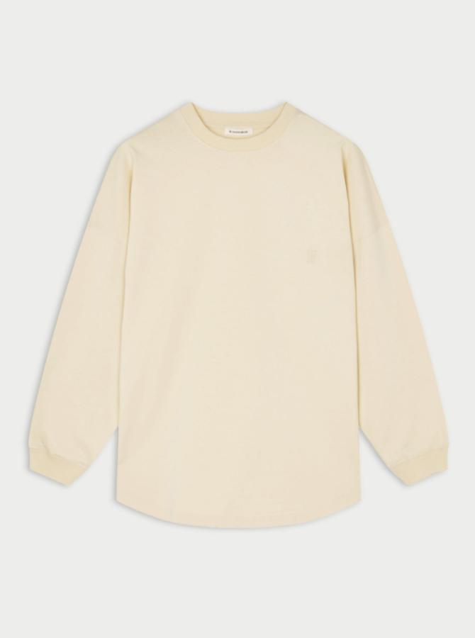 By Malene Birger AW26 - Carala organic cotton sweatshirt - French Vanilla By Malene Birger AW26 - Carala organic cotton sweatshirt - French Vanilla