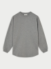 By Malene Birger AW26 - Carala organic cotton sweatshirt - Grey Melange By Malene Birger AW26 - Carala organic cotton sweatshirt - Grey Melange