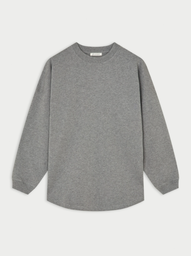 By Malene Birger AW26 - Carala organic cotton sweatshirt - Grey Melange By Malene Birger AW26 - Carala organic cotton sweatshirt - Grey Melange