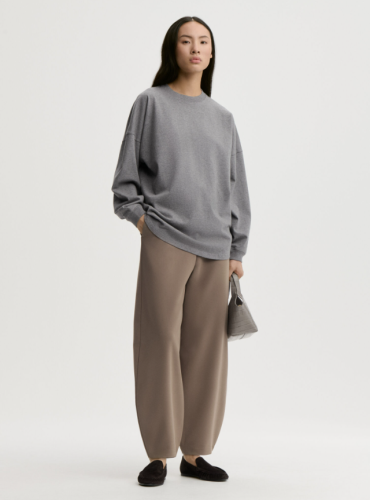 By Malene Birger AW26 - Carala organic cotton sweatshirt - Grey Melange