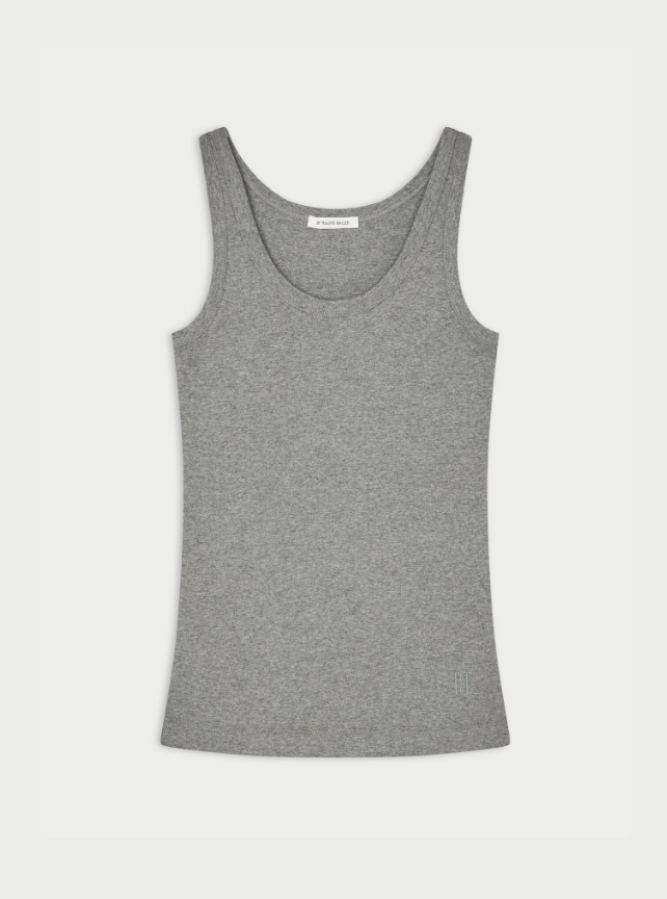 By Malene Birger AW26 - Dali organic cotton tank top - Grey melange By Malene Birger AW26 - Dali organic cotton tank top - Grey melange