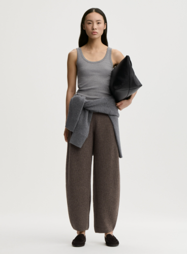 By Malene Birger AW26 - Dali organic cotton tank top - Grey melange
