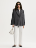 By Malene Birger AW26 - Derris Flannel organic cotton shirt - Dark Grey Melange By Malene Birger AW26 - Derris Flannel organic cotton shirt - Dark Grey Melange