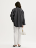 By Malene Birger AW26 - Derris Flannel organic cotton shirt - Dark Grey Melange By Malene Birger AW26 - Derris Flannel organic cotton shirt - Dark Grey Melange