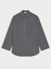 By Malene Birger AW26 - Derris Flannel organic cotton shirt - Dark Grey Melange By Malene Birger AW26 - Derris Flannel organic cotton shirt - Dark Grey Melange