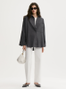 By Malene Birger AW26 - Derris Flannel organic cotton shirt - Dark Grey Melange By Malene Birger AW26 - Derris Flannel organic cotton shirt - Dark Grey Melange