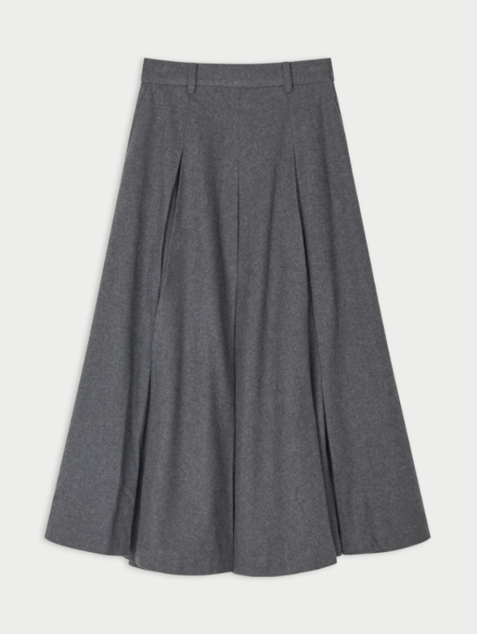 By Malene Birger AW26 - Eden organic cotton maxi skirt - Dark grey melange By Malene Birger AW26 - Eden organic cotton maxi skirt - Dark grey melange
