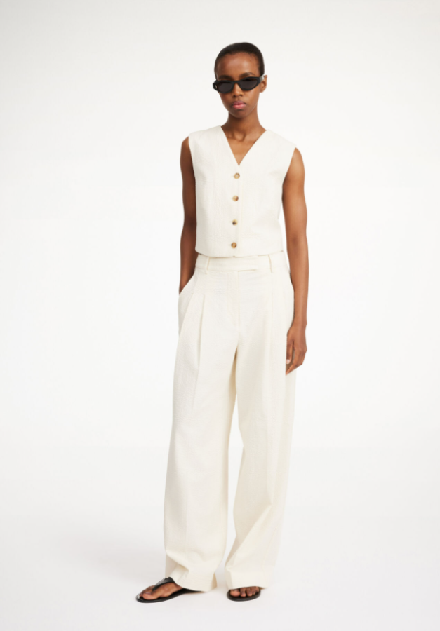 By Malene Birger PF24 - BLAIRE waistcoat - soft white 