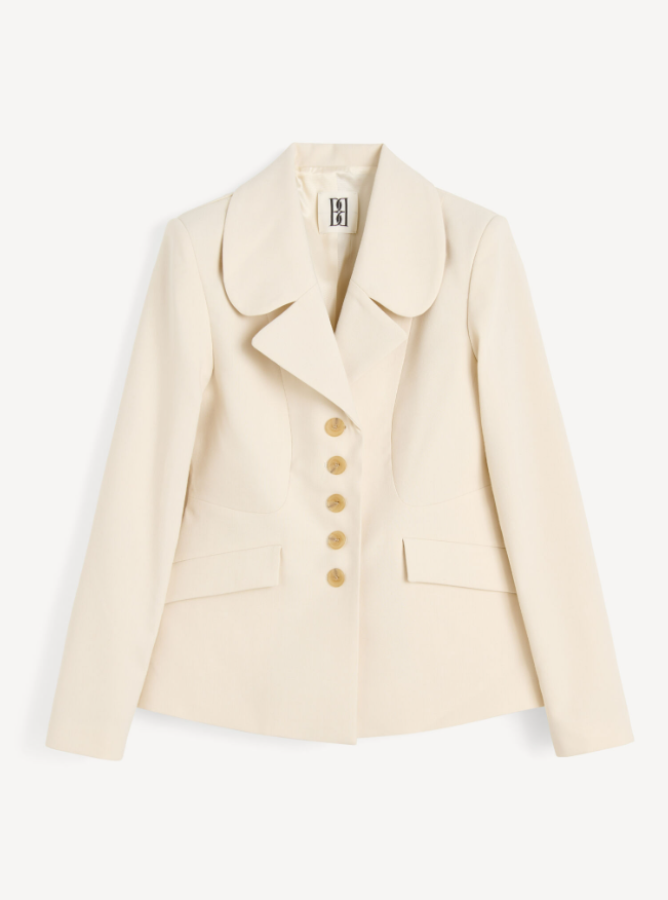 By Malene Birger PF25 - Adrienna single-breasted blazer - Pearl