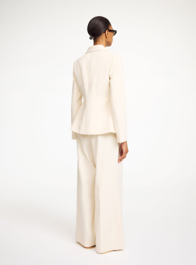 By Malene Birger PF25 - Adrienna single-breasted blazer - Pearl